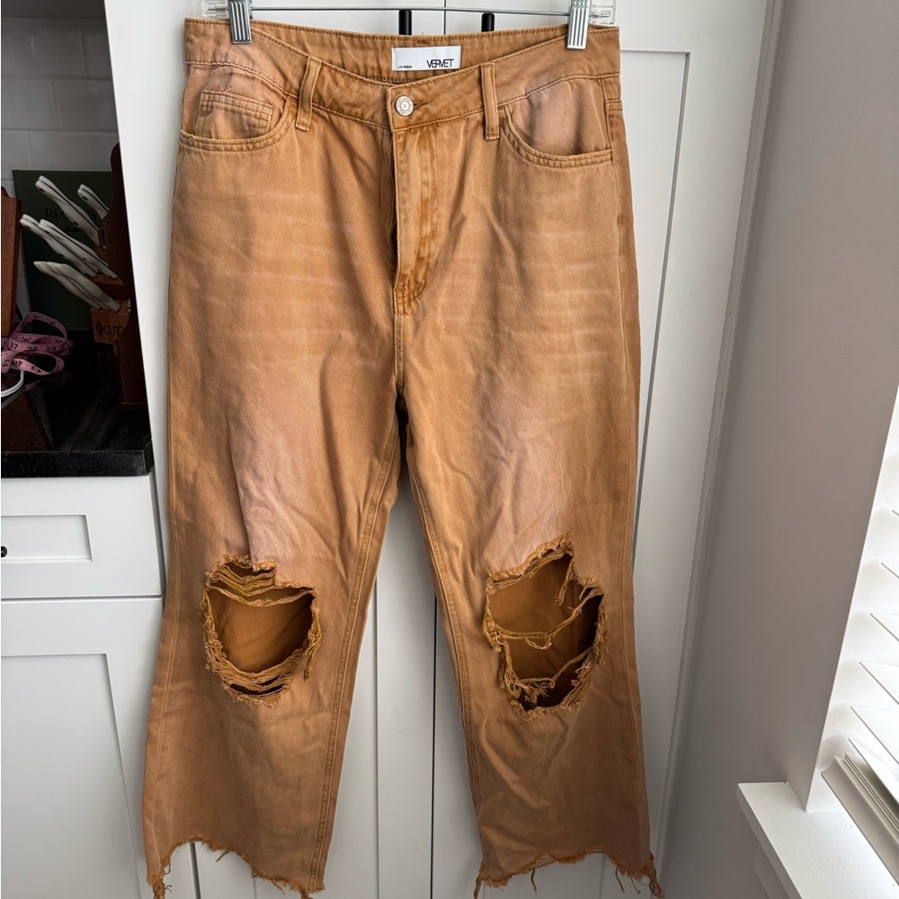 Vervet by Flying Monkey Faded Gold 90’s Vintage Crop Flare